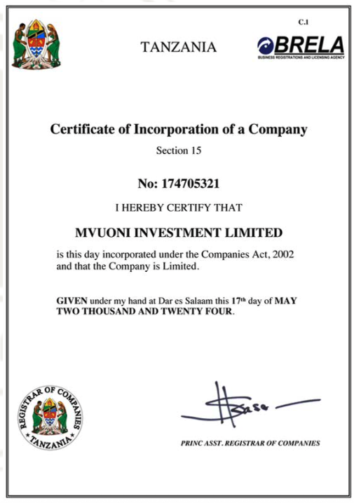 Certificate of Incorporation
